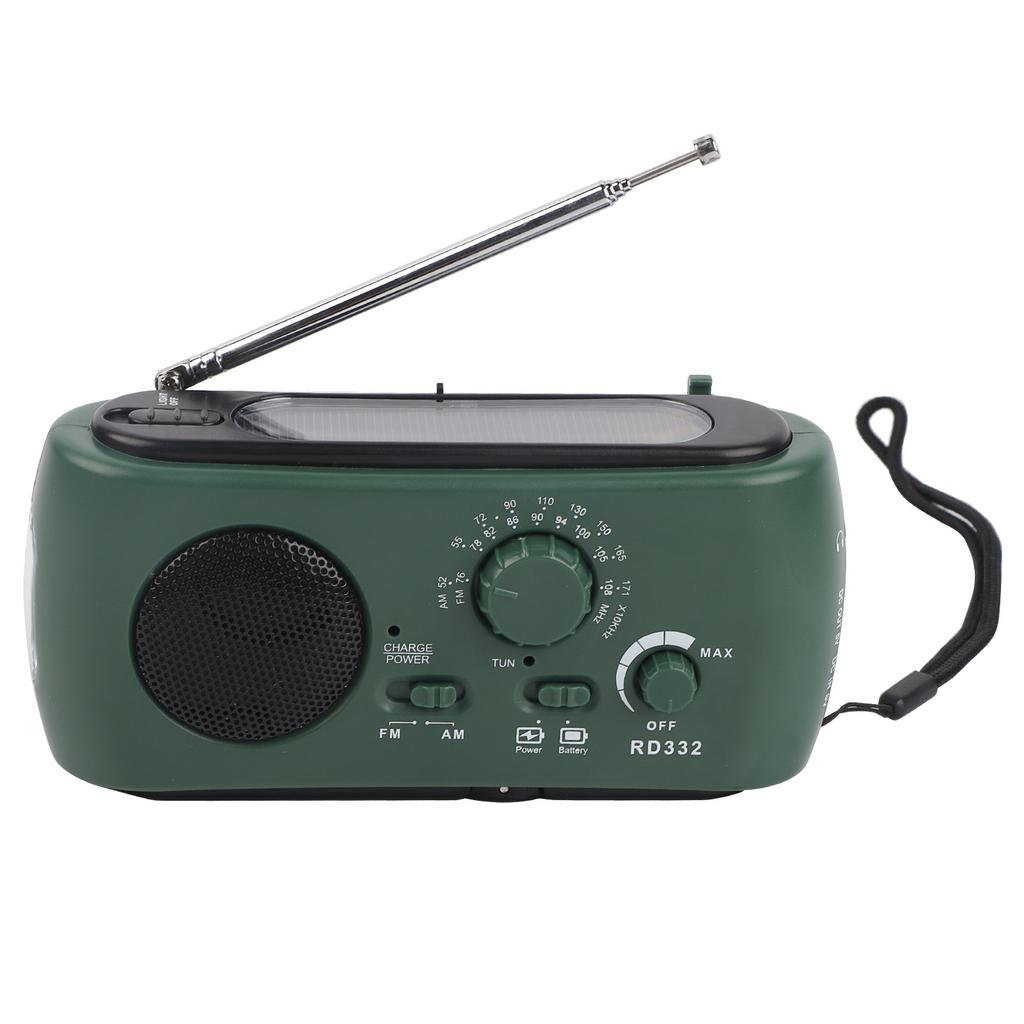 Солнечно-ручной радиоприемник AM FM со светодиодным фонариком и зарядным устройством для телефона в экстренных ситуациях