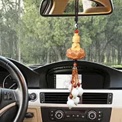 Автоматическая внутренняя буддийская статуя на лотосе, кулон, декор по фэн-шуй для автомобиля, офиса, вечеринки, висит