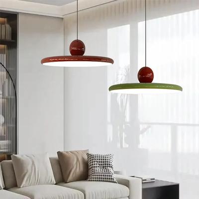 Nordic LED Подвесной Светильник Кремовый Ветер Летающая Тарелка Лампы Для Гостиной Спальни Прикроватные Тумбочки Ресторана Отеля Внутреннее Освещение