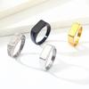Sexual Frigidity Style Minimalist Design Titanium Steel Seal Ring for Men and Women