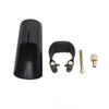 Universal Professional Black Plastic Saxophone Mouthpiece Cap PU Leather Ligature Clip for Alto Tenor Soprano Saxophone Prevent Chipping And Breaking