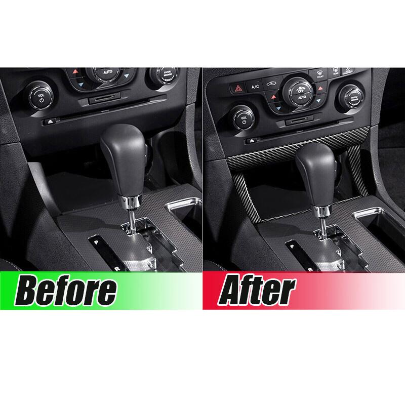 4x Carbon Fiber Interior Center Storage Accent Trims For Dodge Charger 2015-2022