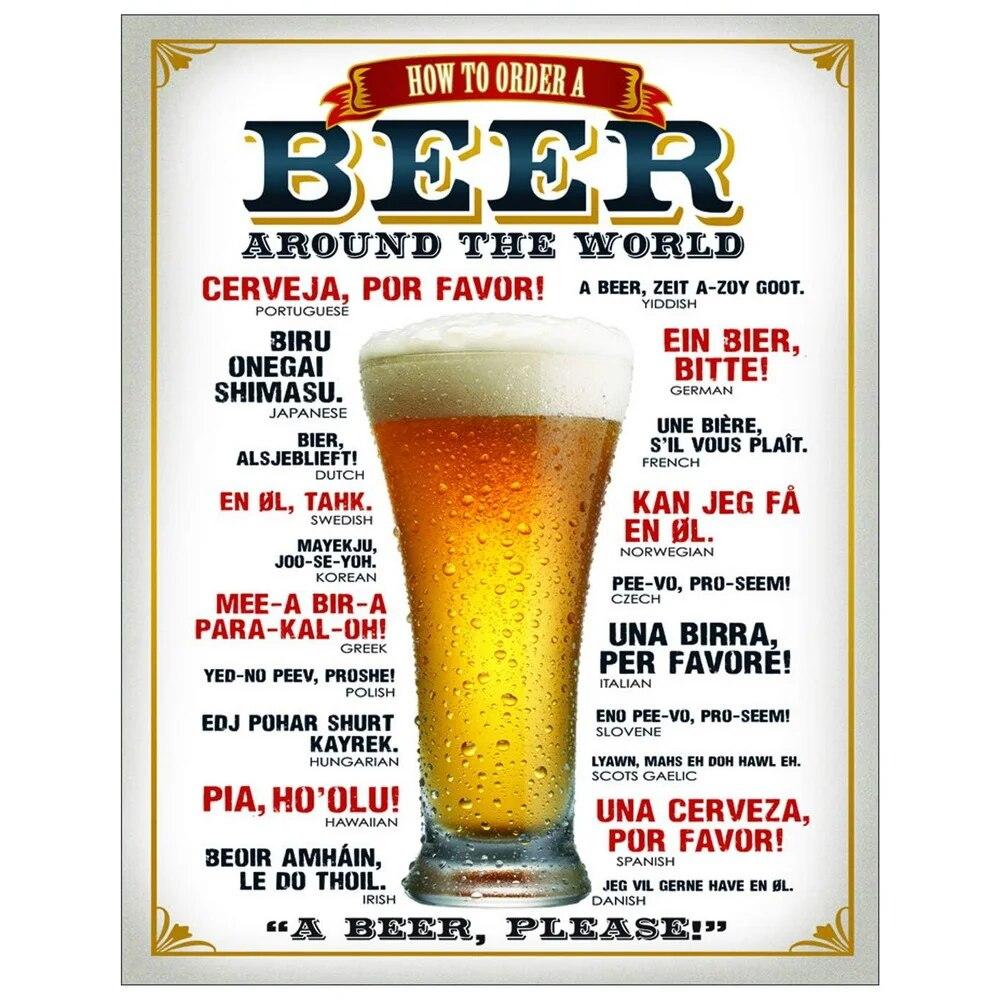 Beer Menu Free Beer Toorrow Metal Tin Signs Posters Plate Wall Decor for Bars Man Cave Cafe Clubs Retro Posters Plaque