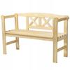 Garden Bench With Backrest Wooden Park 119 Cm Terrace Garden