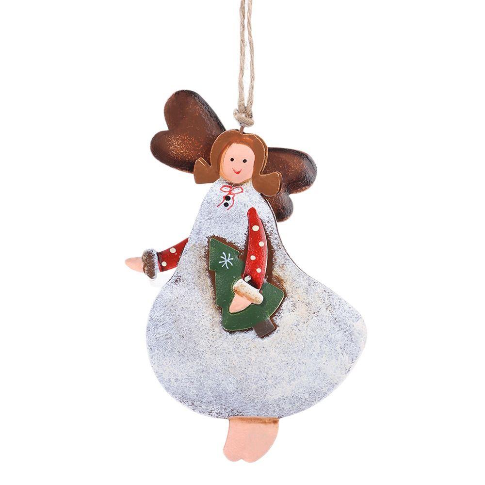 Мультяшная девочка-ангел, подвесные кулоны, разноцветное украшение для рождественской елки, товары для вечеринок