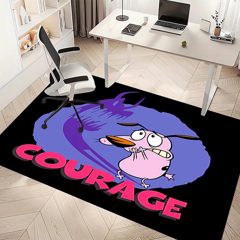 1pc Courage the Cowardly Dog1 Print Area Rug - Soft, Washable Non-Slip Indoor Mat, Living Room, Home Office Decorative Rug,Office Decorative