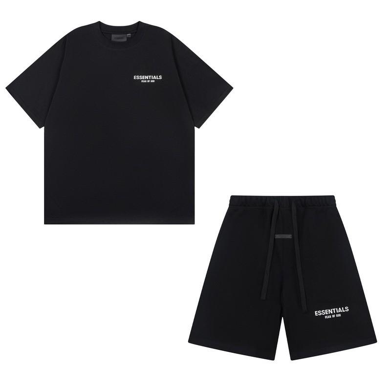 FEAR OF GOD ESSENTIALS Худи с флокированным логотипом Мужское Женское Свободная Флисовая Толстовка Повседневная Уличная Одежда
