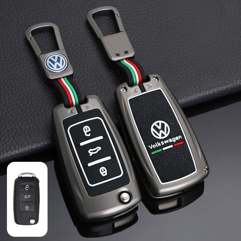 Zinc Alloy Silica gel Car Key Case Cover For Volkswagen VW Polo Golf Passat Tiguan Beetle Caddy T5 Up Eos Keychain AccessoriesNI5