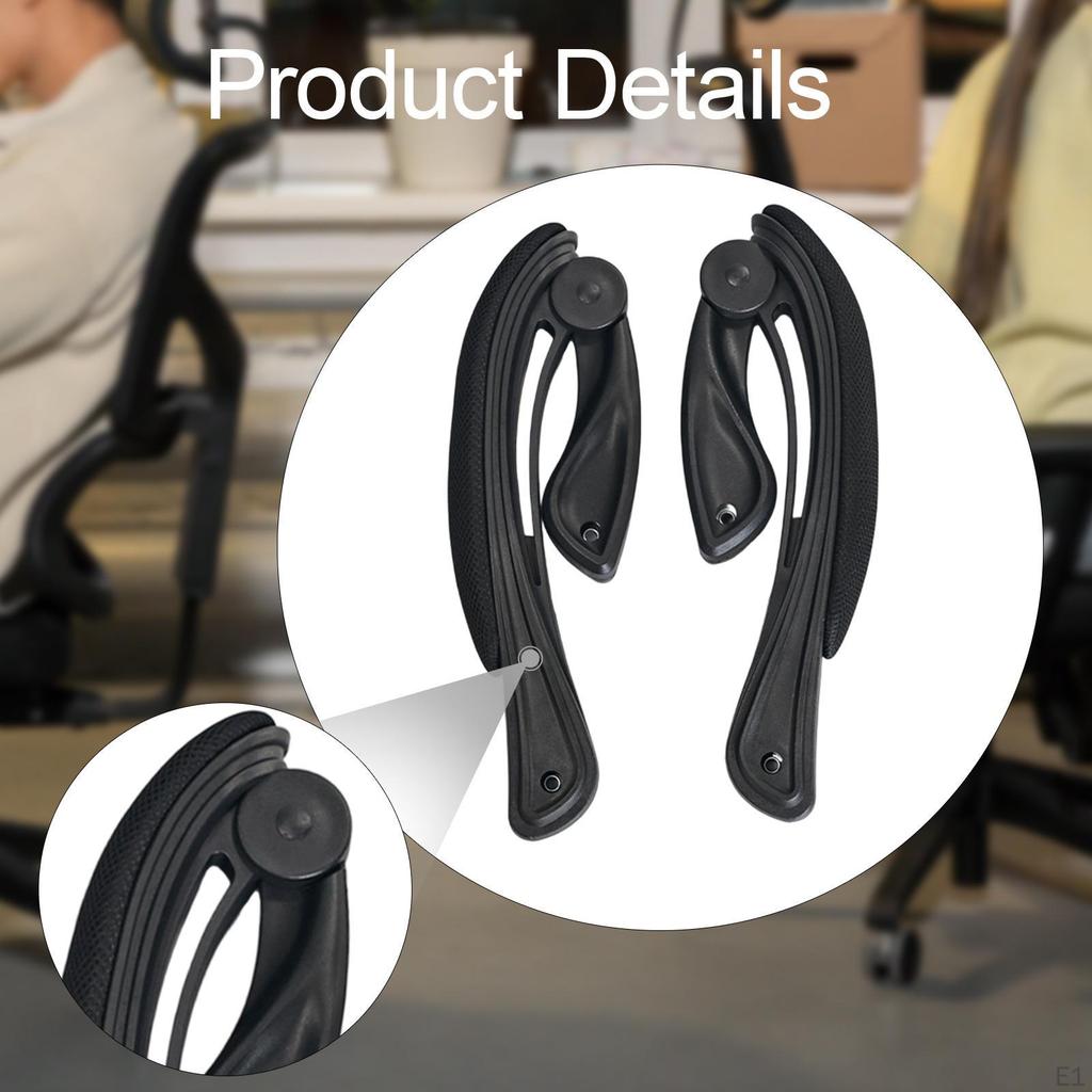 1 Pair Office Chair Adjustable Arms, Armrests with Pads for Most Gaming Swivel Chairs, Easy