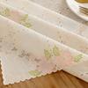 Thickened PVC Waterproof Lace Tablecloth Plastic Wash Free Dustproof European Tea Table Mat Home Decor