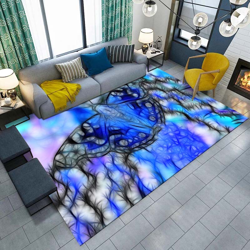 Gorgeous Butterfly Design ECO Friendly Material Carpet for Living Room Bedroom Bedside Rug Floor Mat Hallway Non-Slip Rug