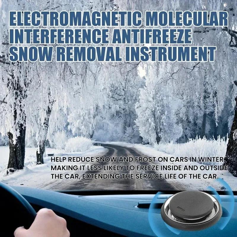 New Electromagnetic Ice Melting Deicer Solar Power Supply Winter Car Antifreeze Molecular Snow Remover Portable Air Freshener