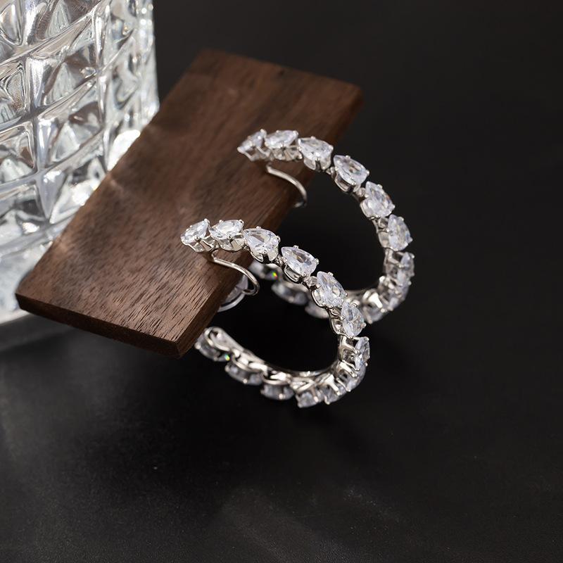 Круглые нежные серьги с вспышками и стразами, роскошные модные серьги, женские зажимы для ушей в виде противомоскитной спирали без отверстий для ушей