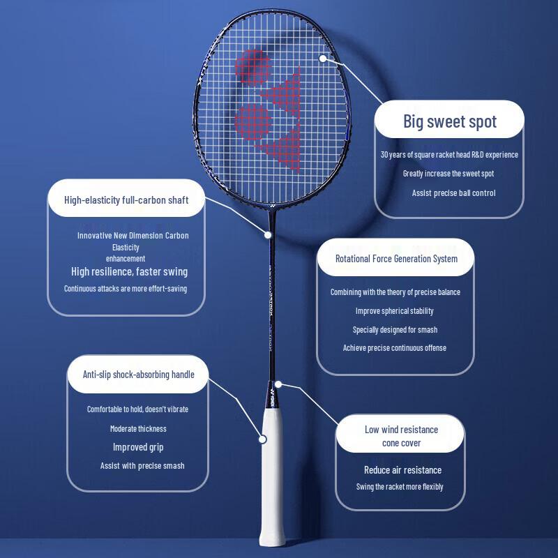 Пара полноуглеродных бадминтонных ракеток YONEX