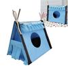 Hamster Hideout Tent Rabbit Rat Tunnel House Small Animal Tube Toy Warm Nest Habitat Blue