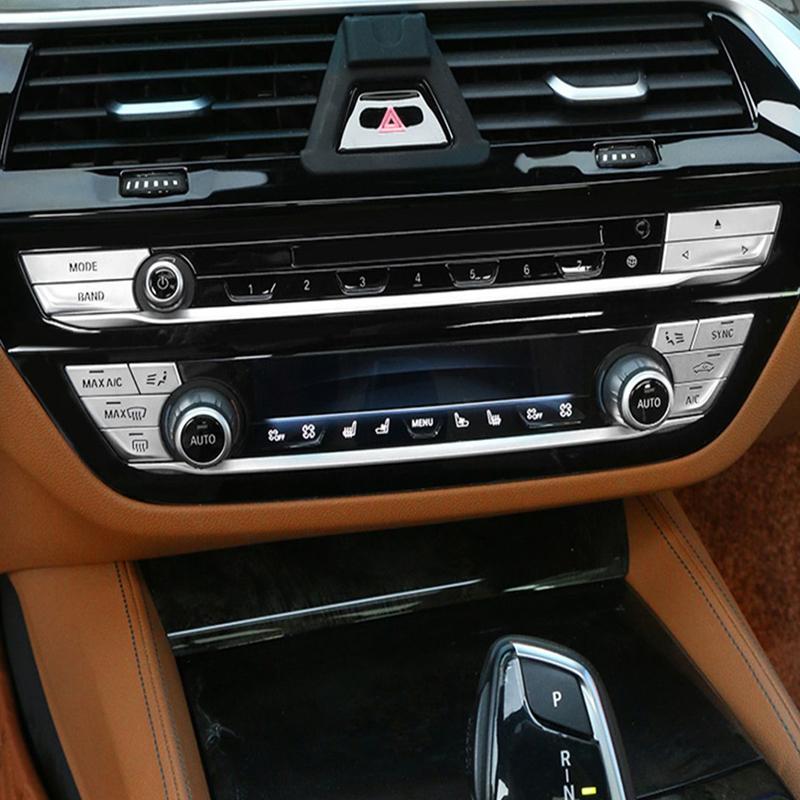 Для BMW 5 серии 6GT G32 G30 2017-хромированные кнопки на рулевом колесе автомобиля, переключатель, декоративная крышка, отделка салона автомобиля