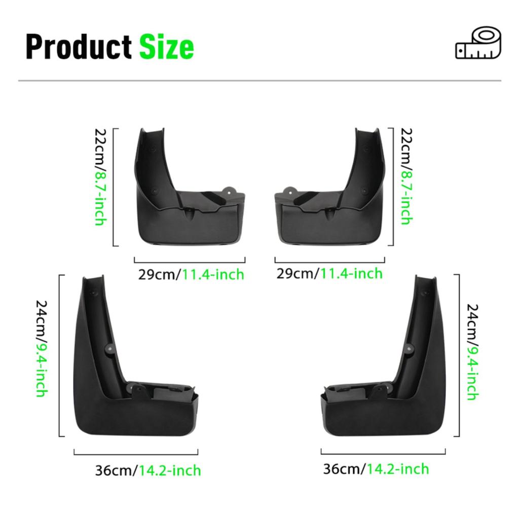 4PCS Car Mud Flaps Splash Guards Mudguards Car Mud Flaps Compatible with Bmw X1 E84 2008 2009 2010 2011 2012 2013 2014 2015