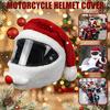 1-3Pc Plush Santa Motorcycle Helmet Cover Decoration for Christmas Cycling Full Face Hat Santa Claus Christmas Gift Helmet Cover