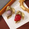 Creative Jelly Resin Strawberry Brooch Sweet Fruit Brooch Ladies Coat Jacket Accessory Pin