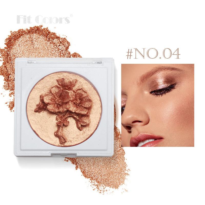 Подходящие цвета 3D Carving Plum Blossom High Disc Подтяжка тела Лицо Лицо Блестящая трехмерная восстанавливающая пудра