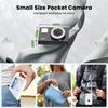 1080P HD Digital Camera 44MP Compact Vlog Camera with 3-Color Fill Light 16X Zoom OTG Transfer Pocket Camera