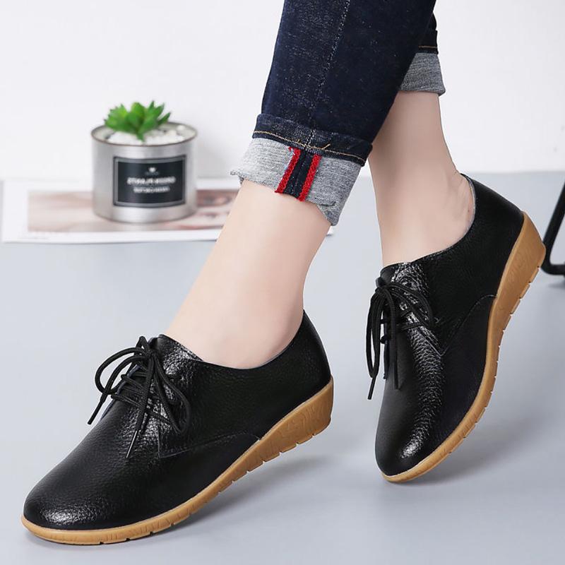 Туфли из натуральной кожи для женщин, белые мокасины, летний классический стиль 2024 года, туфли для медсестер, женские кожаные туфли на плоской подошве