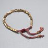 Friendship Women Buddhist Rope Cotton Tibetan Copper Beads Bangles Braided Bracelet Wrist Jewelry