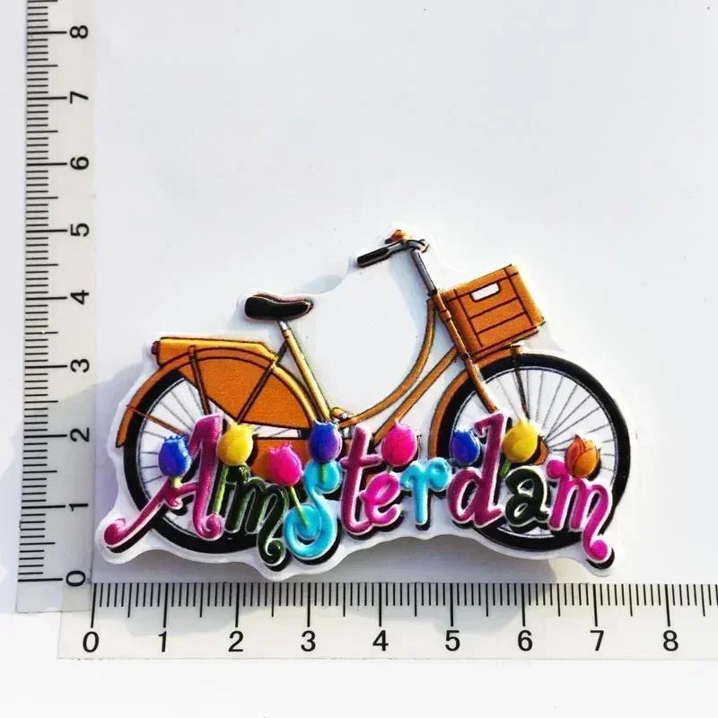Амстердам Нидерланды Магниты на холодильник Туристический сувенир Голландская мельница Магнитные наклейки на холодильник Коллекция Домашний декор Подарок