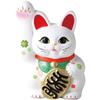 Lucky Lucky W18 X D12 X Lucky Cat Clover Tokoname Made In Japan Ale-net Cat, Cat, H22.5cm, No. 8, White, Ceramic, Ware,