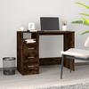 VidaXL Desk with Drawers Smoked Oak 102x50x76 Cm Engineered Wood 823037
