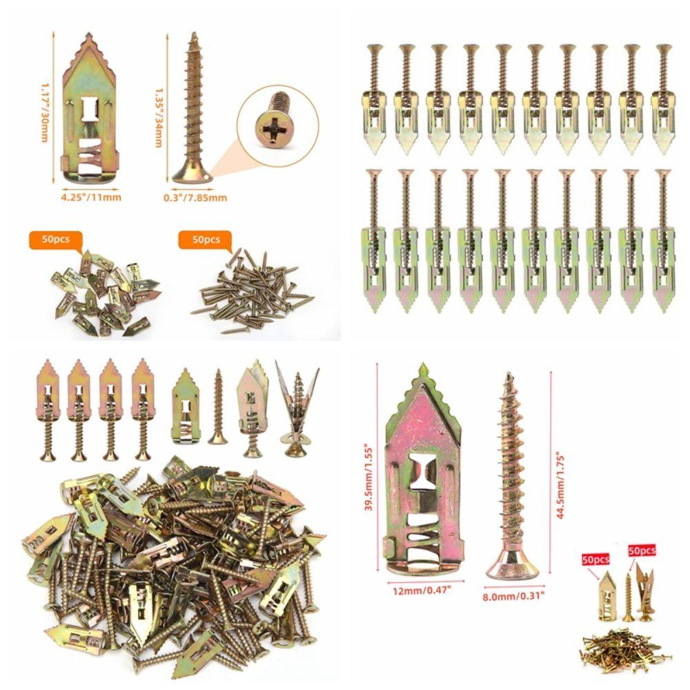 Hollow Wall Plug Nail-in Hammer Driver Screw Galvanized Rust-proof Fixing Expansion Screw Bolt Hardness Self Drilling