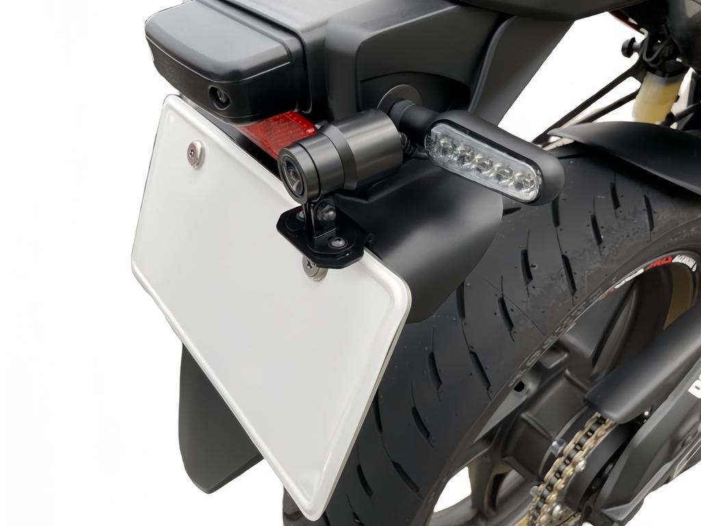 Hyo rumu Мотоциклетный видеорегистратор Кронштейн, Кронштейн-зажим для номерного знака задней камеры, Сверху справа