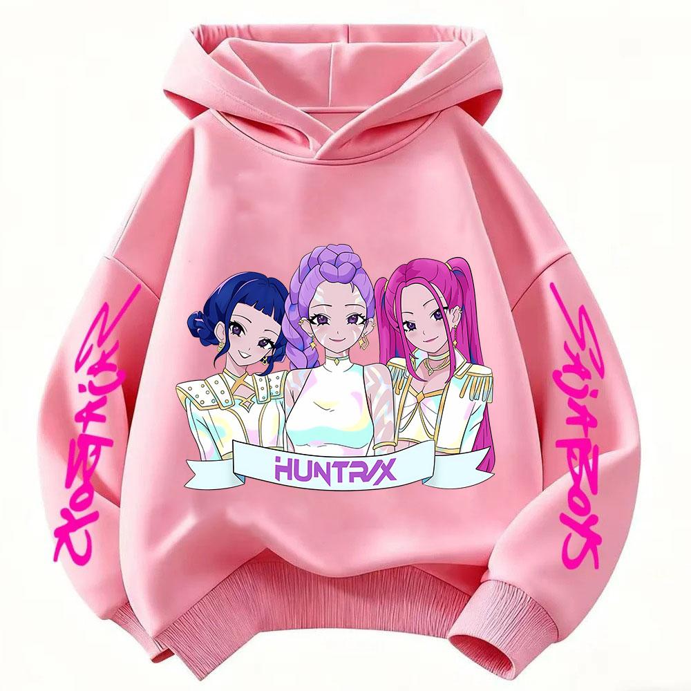 Cute Cartoon Huntrx Mira Rumi Zoey Kids HoTeen Girlsodie Hip Hop Long Sleeve Sweatshirt For