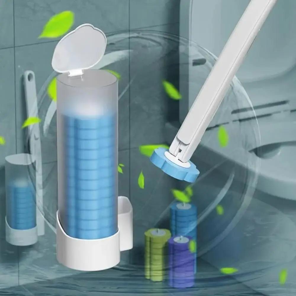 Disposable Toilet Bowl Refills Upgraded Toilet Bathroom Cleaning Sponges Pads Cleaner Heads Supplies With Brush