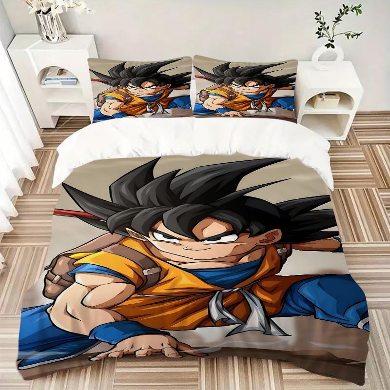3pcs Saiyan, Warrior Bedding Set: Perfect for Bedroom or Guest Room. Soft and Comfortable with No Core Included yy251010117