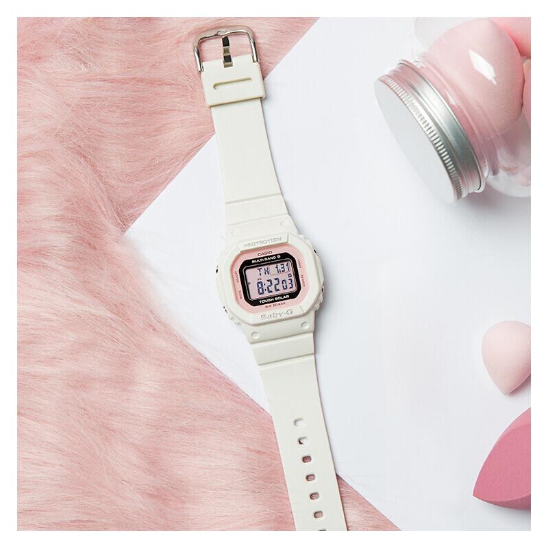 Casio BABY-G классические маленькие квадратные ударопрочные шестираундовые радиоволновые водонепроницаемые механизм кварцевый механизм ремешок из смолы японский и BGD-5000U-7DPR