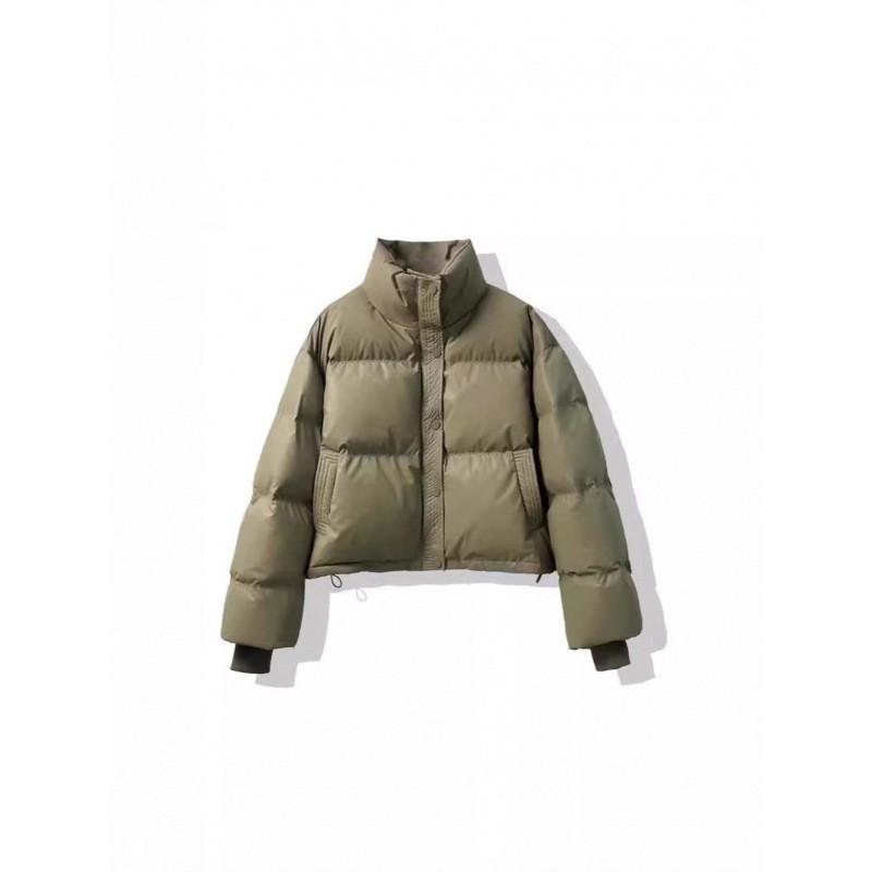 Womens Short Puffer Coat Loose Thick Cotton Padded Jacket Trendy Winter Warm Outerwear