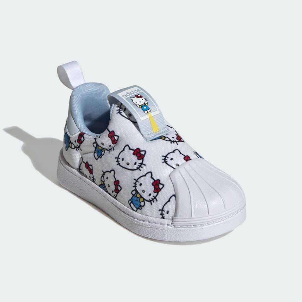 Adidas Обувь ADIDAS X HELLO KITTY SST 360 KIDS Белые кроссовки ORIGINALS Kids / Детская IF7019 Обувь Белые / Halo Blue / Globe Blue
