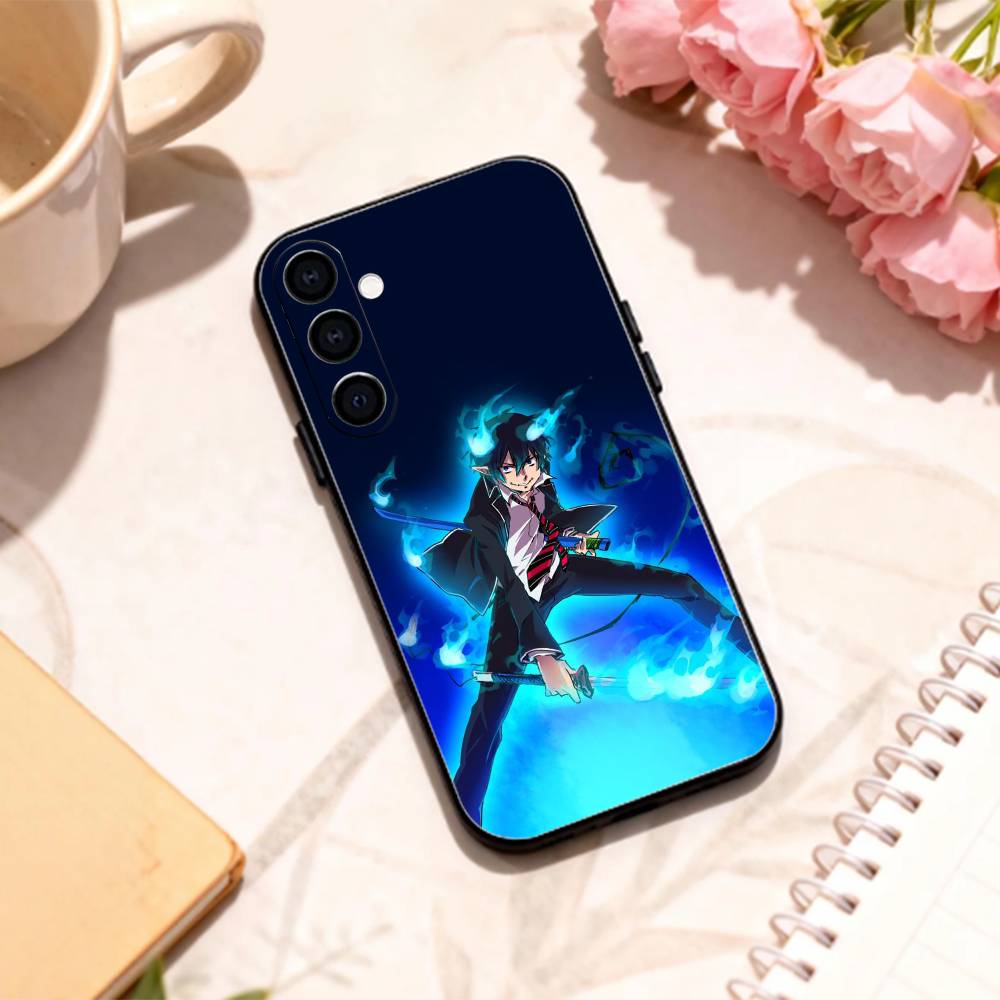 Синий Пламень Синий Экзорцист Чехол для Телефона Для Samsung Galaxy A73,A72,A71,A70,A53,A52,A51,Другие Мягкий Черный Корпус