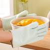 Kitchen Microwave Oven Baking Gloves Anti-scald Insulated Oven Mitts Thickened Five-finger Insulated Silicone Gloves
