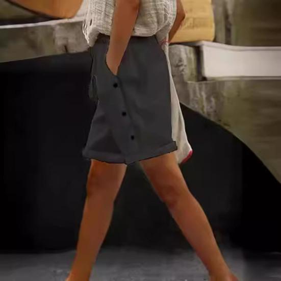 Женские повседневные шорты, эластичные шорты с завязками на высокой талии и карманами, летний пляжный наряд для отдыха