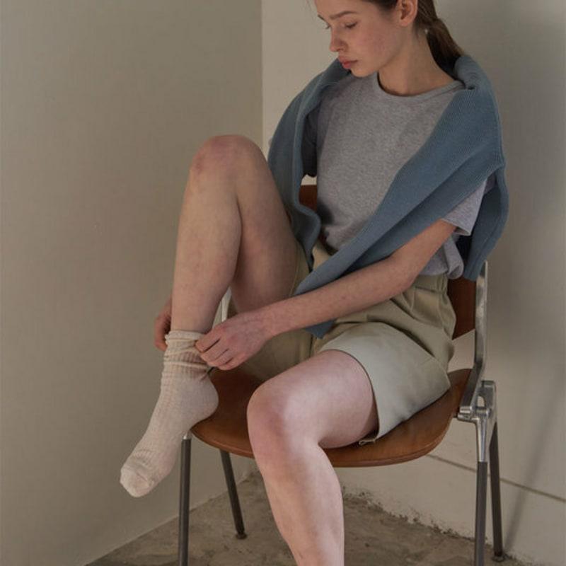 38comeoncommon ABC COMFORT SOCKS (Oatmeal)