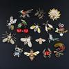 Fashion Color Bee Animal Brooch Accessories Pin Cute Insect Metal Collar Pin Brooches