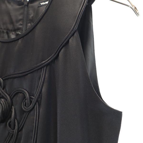 Vivienne Tam Шелк Без рукавов Цельный 1 Черная серия Застежка-молния сзади Женский Б/У