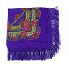 Ethnic Style Women Floral Printed Fringed Russian Square Scarf