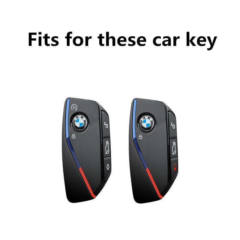 BBIK2 Car Key Case Cover Shell Fob Holder For BMW x1 u11 7 Series 735i 740Li X7 I7 G07 G09 LCI XM IX I20 2024 U06 G81 M3 Accessories