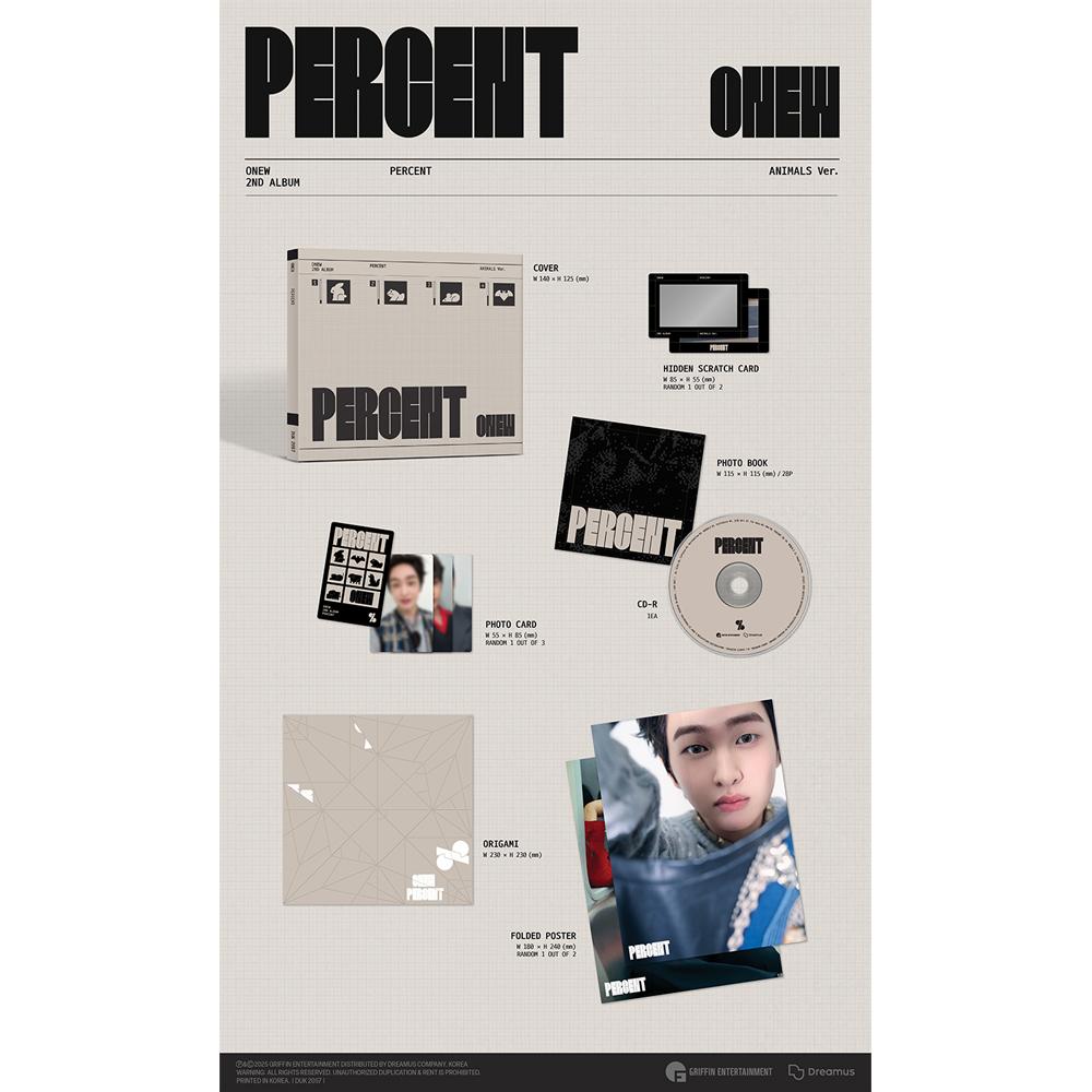 ONEW - PERCENT (Digipack Ver.)