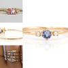 Beautifully Crafted 4 In 1 Set Of Womens Gold Plated Zircon Gemstone Rings