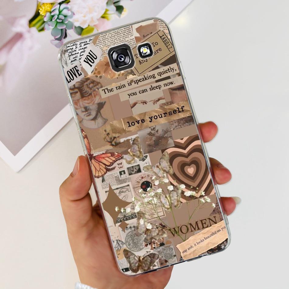 Stylish Flower Butterfly Phone Case For Samsung Galaxy A5 2017 A520F Soft Silicone TPU Cover For Samsung A5 2015 2016 A500 A510F