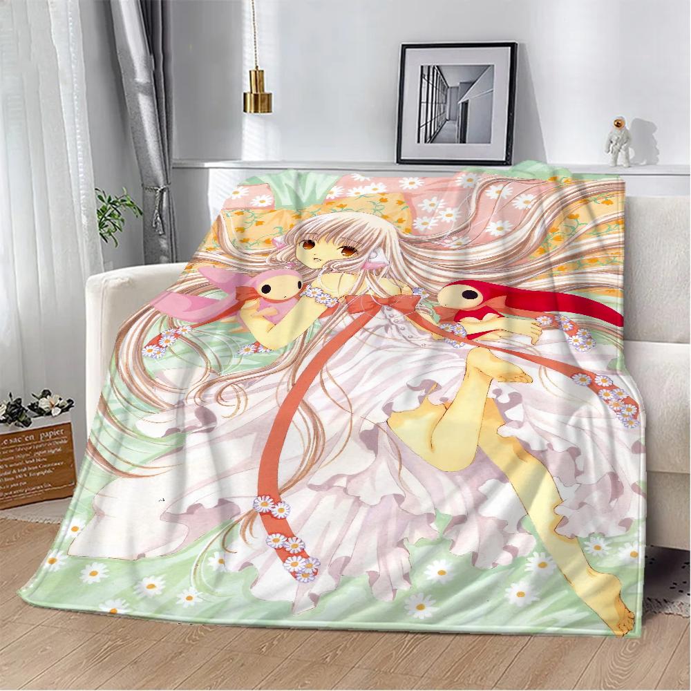 New Arrival Chobits Anime Warm Blankets for Cold Boho Blanket King Size Home Interior Beach Towel Fluffy Plaid Bed Throw Knee &